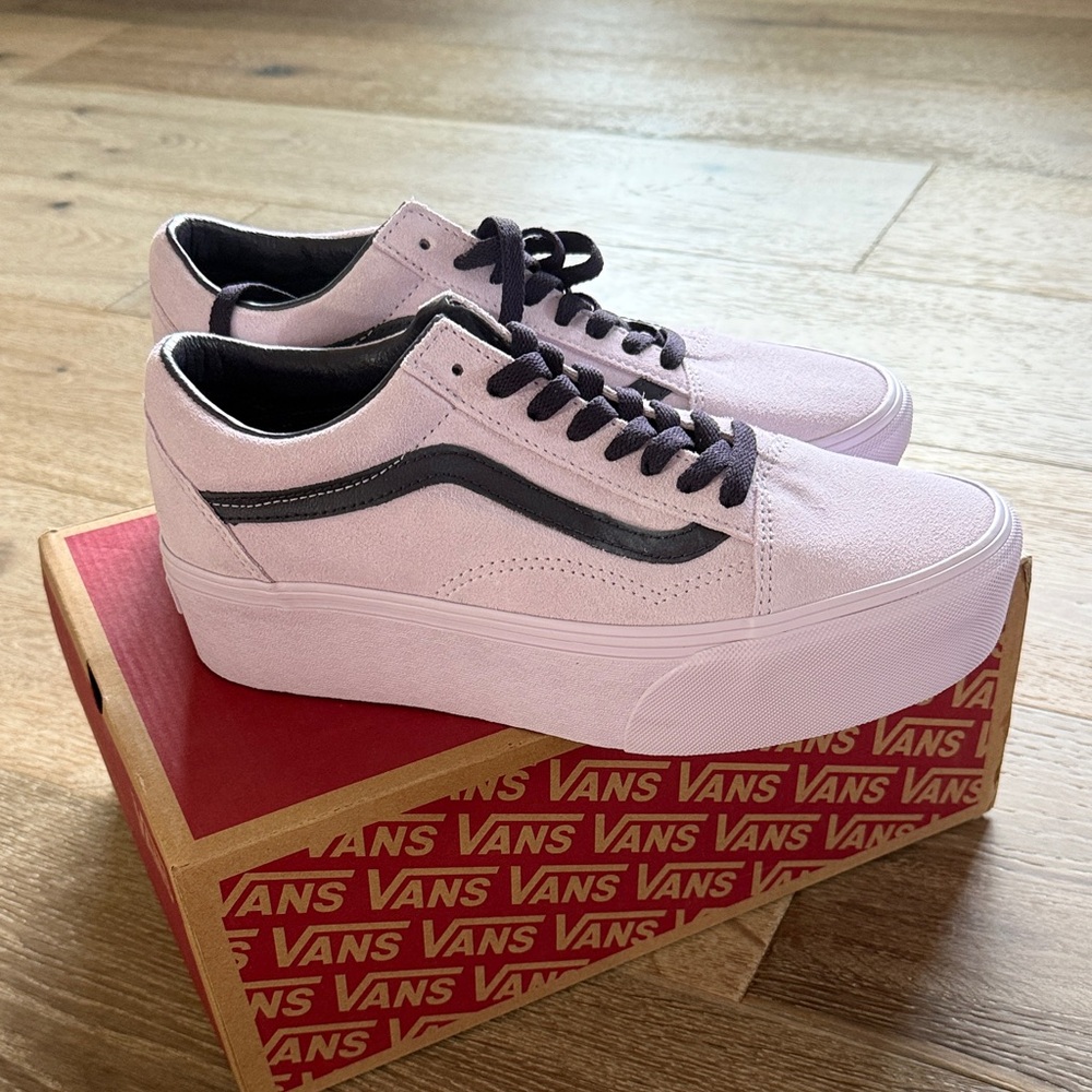 Vans Women's Light Pink Platform Sneakers
